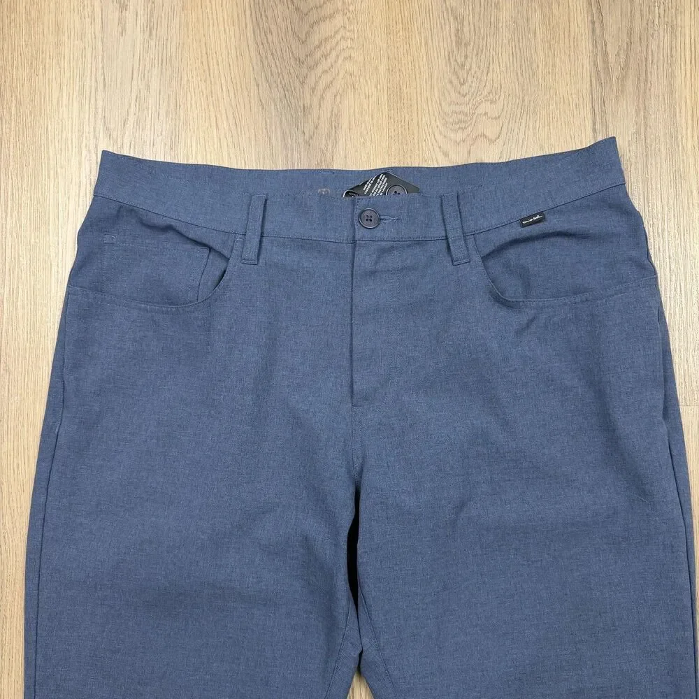 Travis Mathew Pants Mens 35x31 Blue Stretch Chino Golf Casual Microfiber Tech
